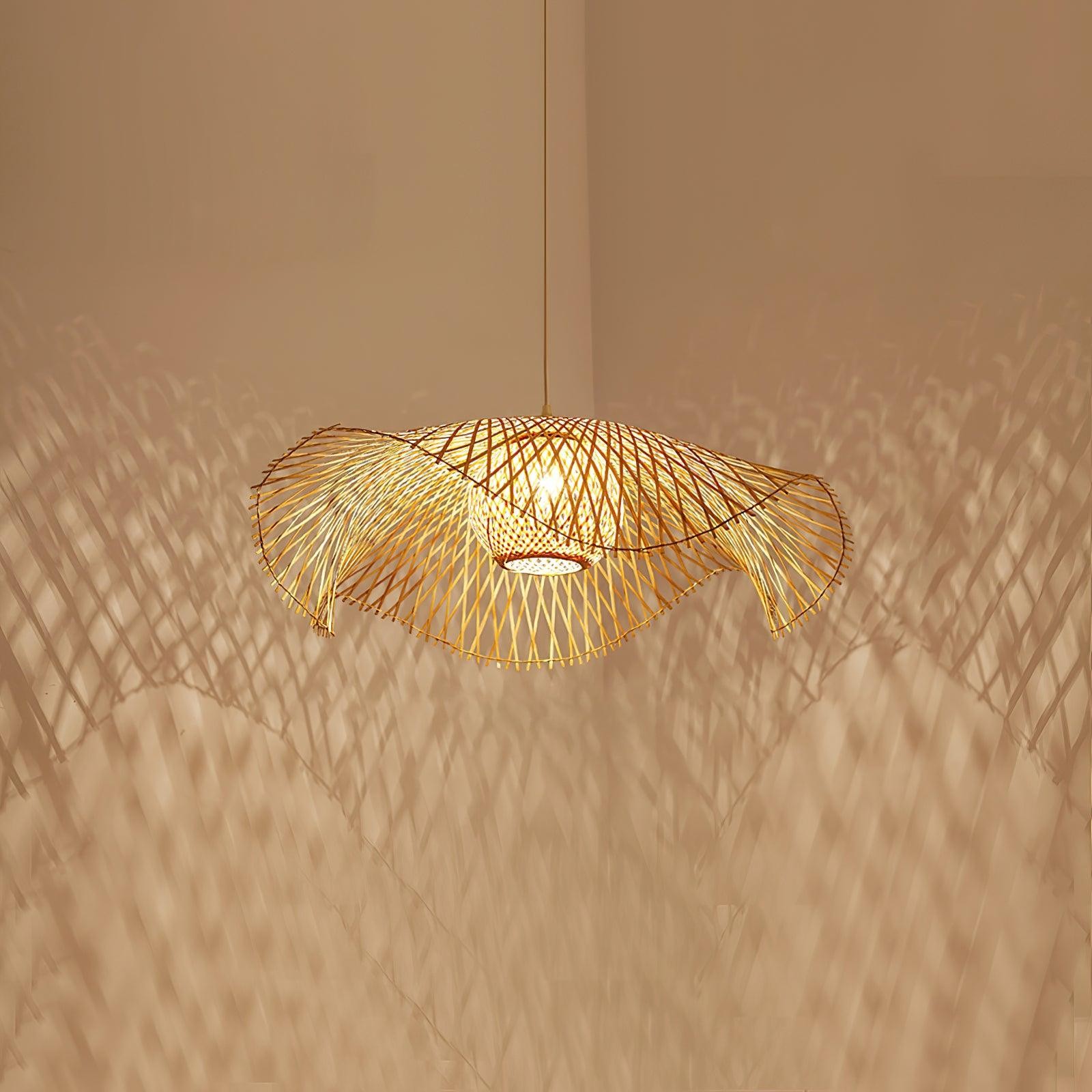 Bamboo Lotus Leaf Pendant Lamp P004