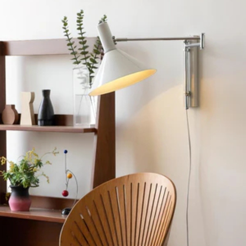Classic Modern Swing Arm Adjustable Bedside Reading Wall Lamp M19
