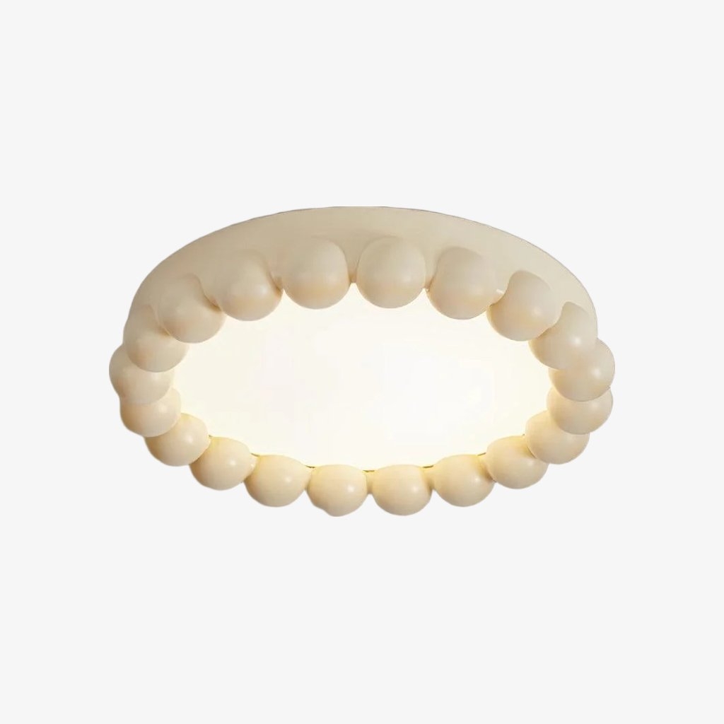 Orilux Resin Acrylic Cream Round Ceiling Lamp – Bedroom and Office T562