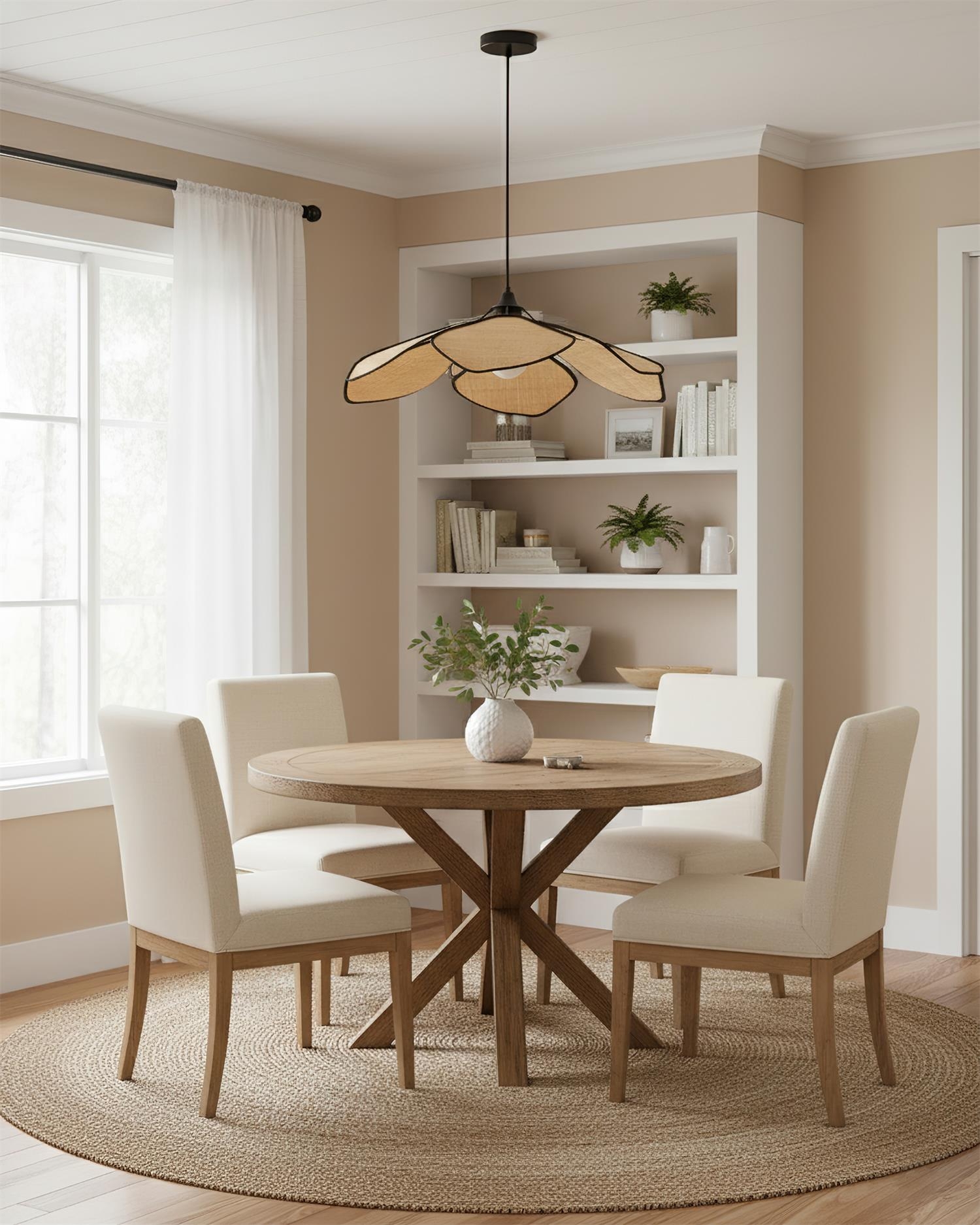 Raffia Petal Pendant Lamp T1475