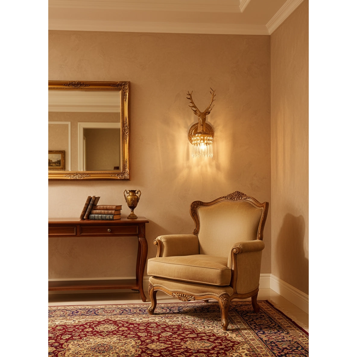 Antler Crystal Wall Lamp T1964