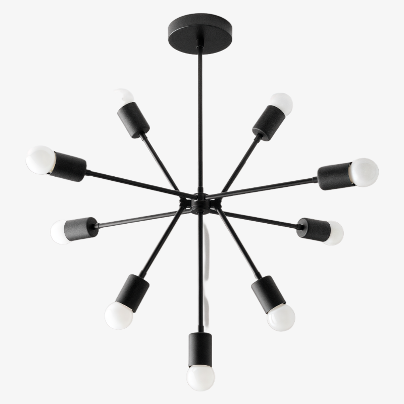 Mobilux Line Modern Chandelier - Mid Century Ceiling Light Fixture T349