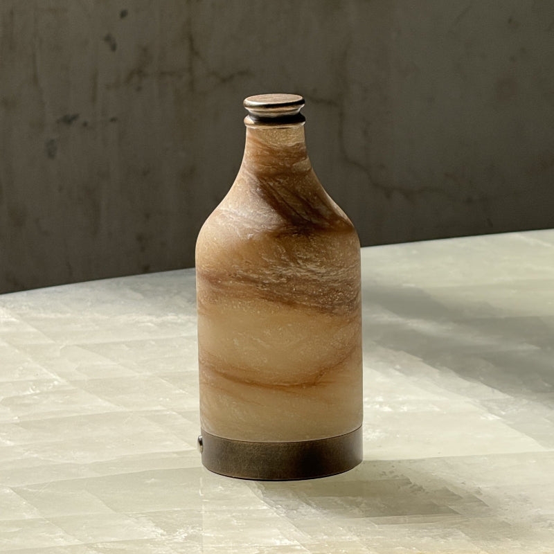 Wine Bottle Alabaster Table Lamp (Built-in Battery) T1893