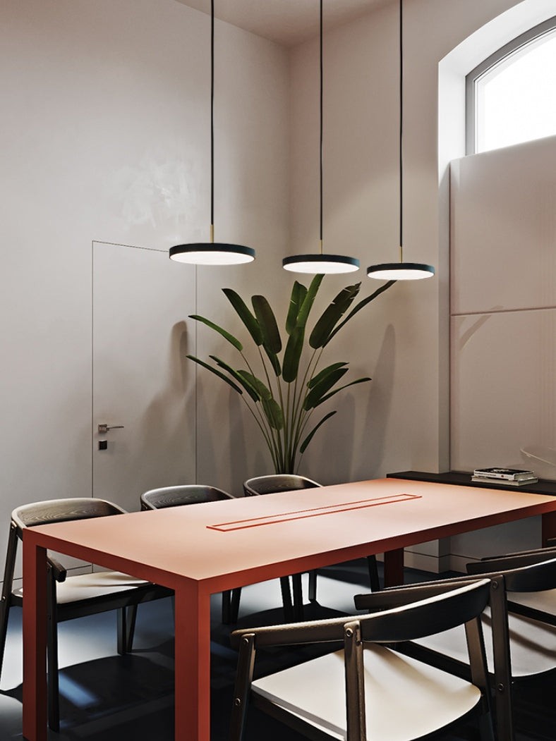 Modern Disc Pendant Light — Nordic Minimalist Fixture for Dining & Kitchen G102