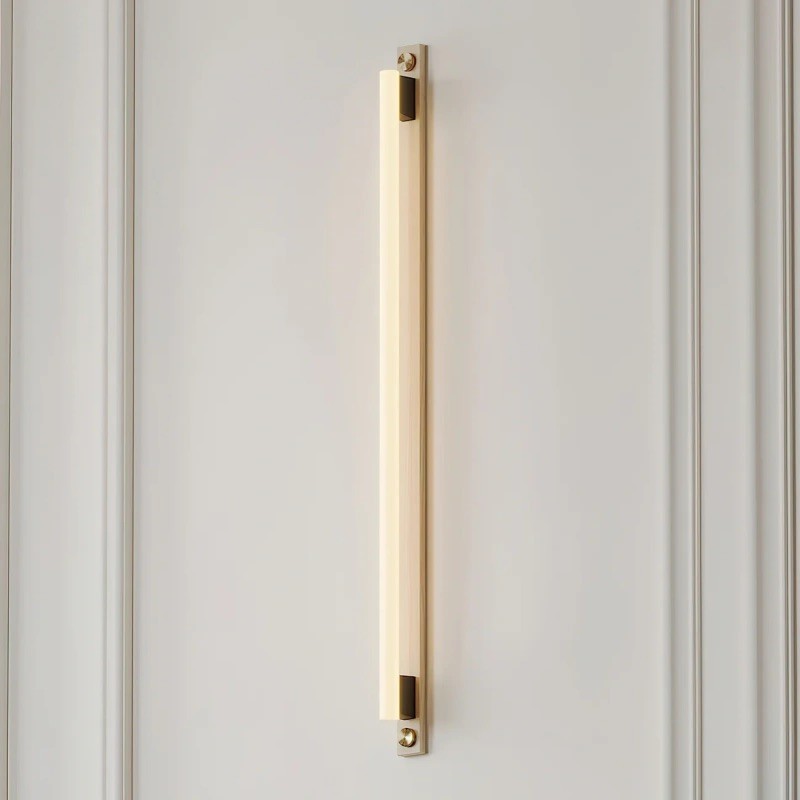 Travertine Wall Lamp - Brass Finish with Soft Ambient Glow S327