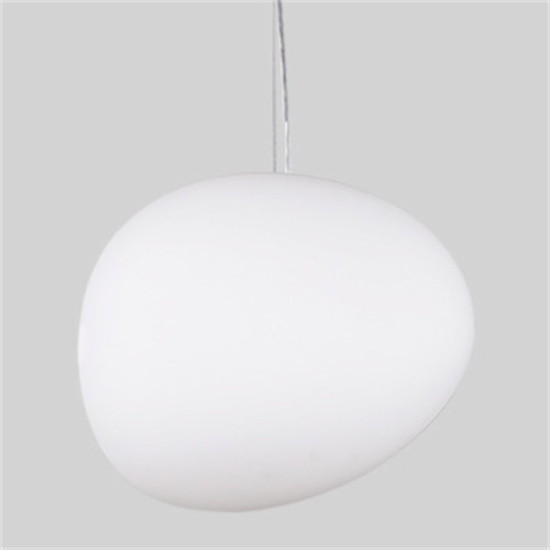 Pebble Orb Deco Milk Glass Pendant Light S161