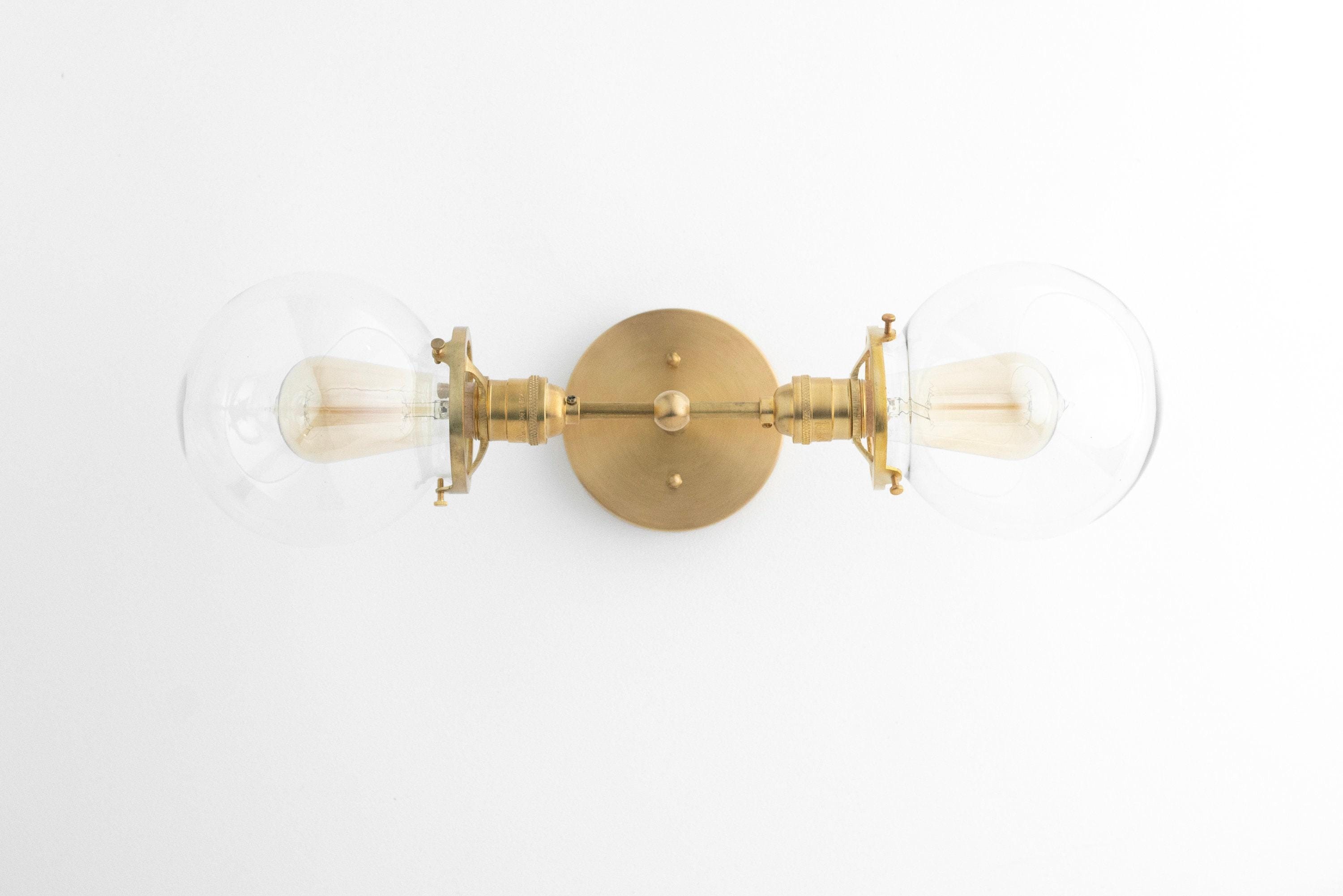 Lumio Globe Industrial Vanity Lighting- Modern Double Globe Wall Light T343