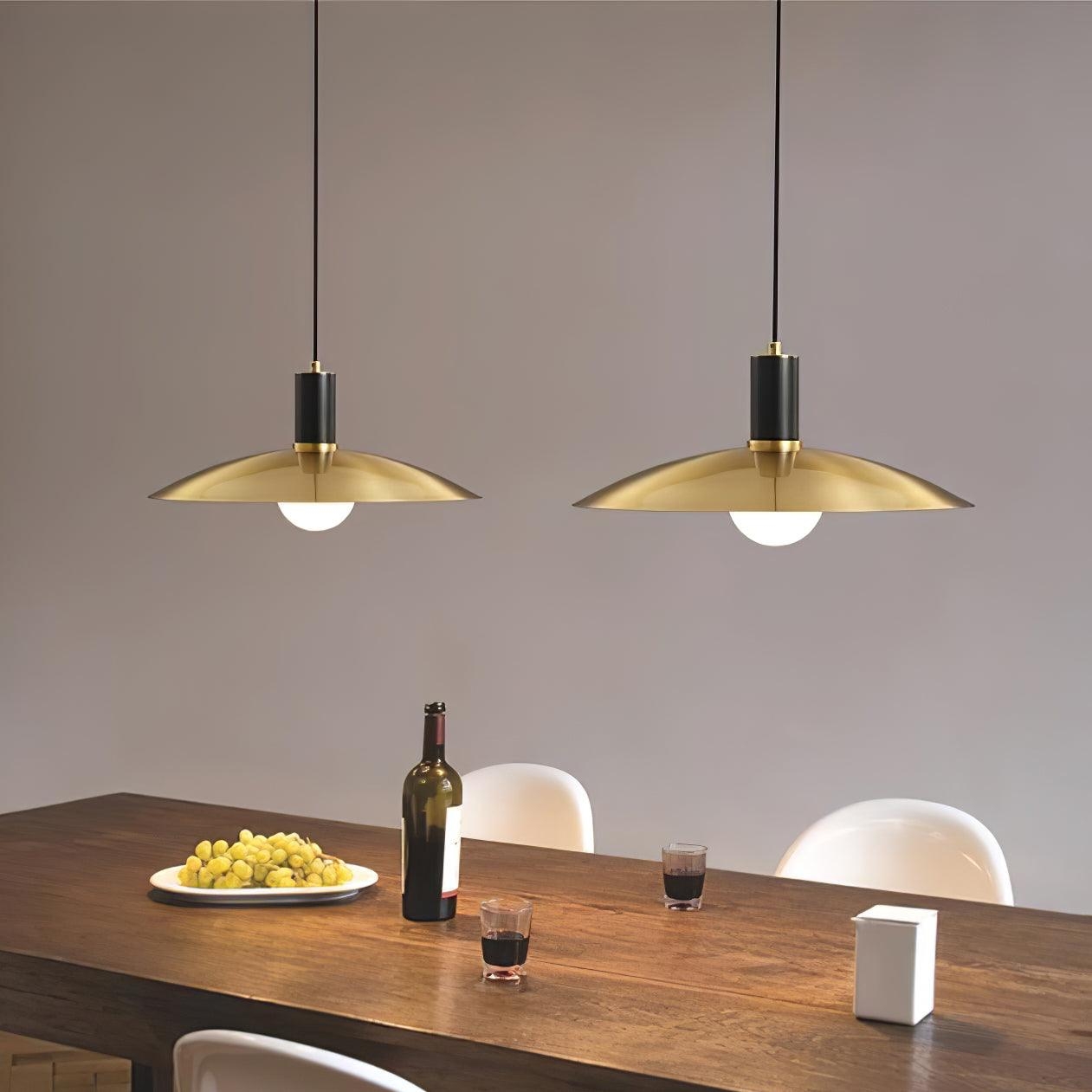 Brass Flared Pendant Lamp T1585