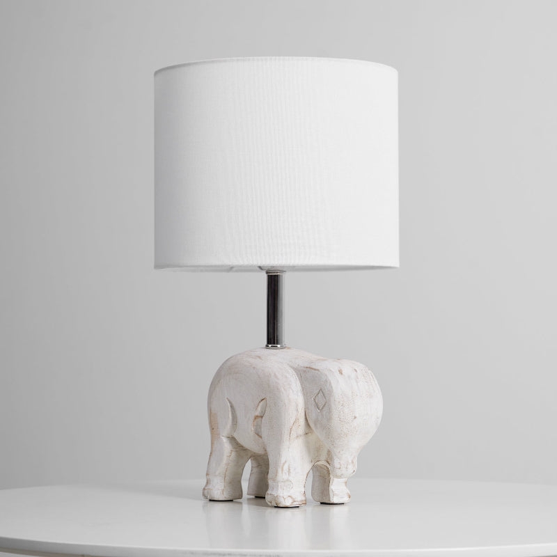 Carved Wood Animal Table Lamp T1745