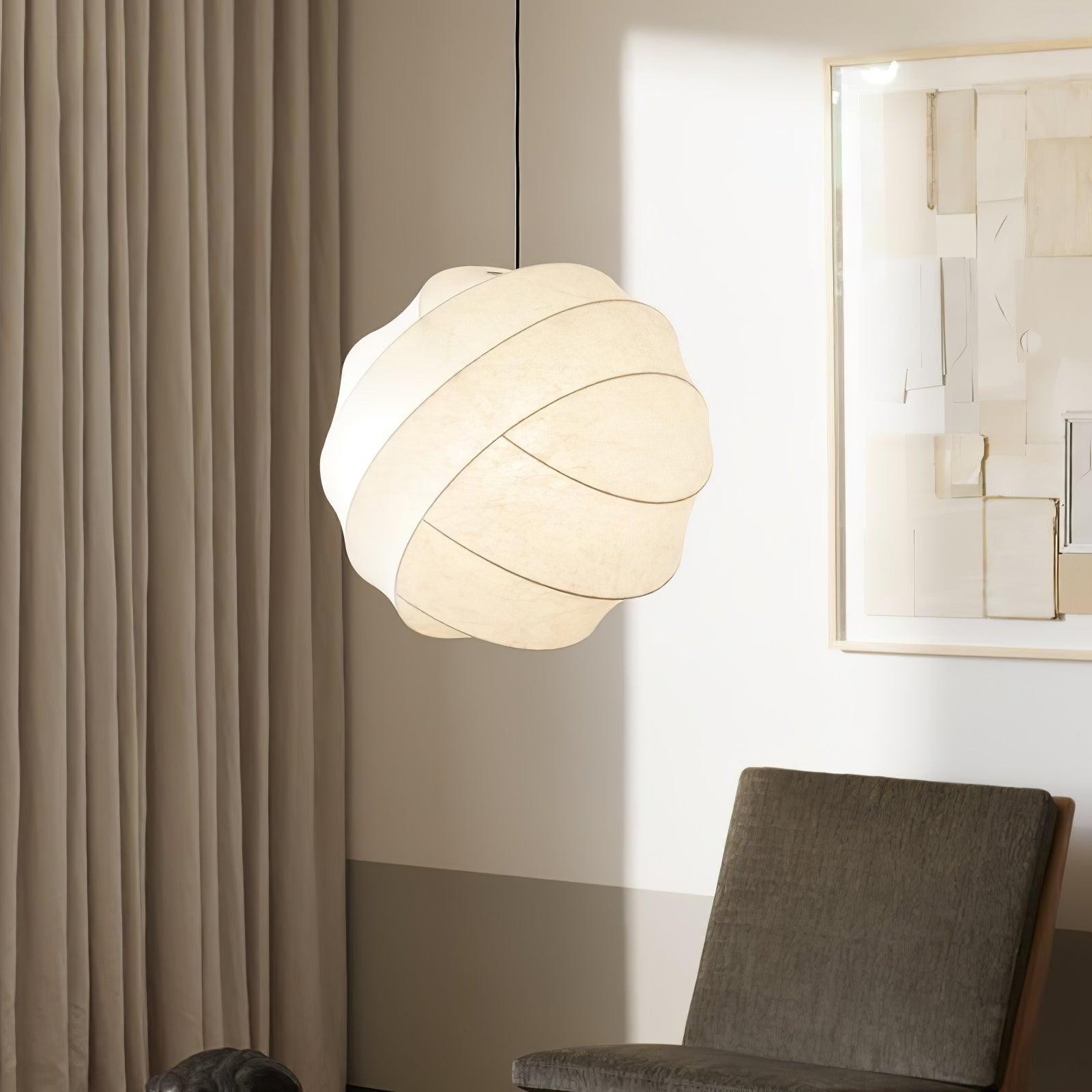 Wabi-Sabi Style Fiber Cocoon Pendant Lamp M400