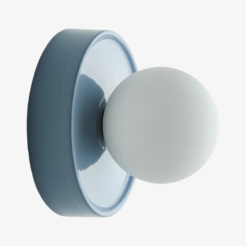 Solna Round Wall Lamp - Modern Glass and Ceramic for Bedroom T745