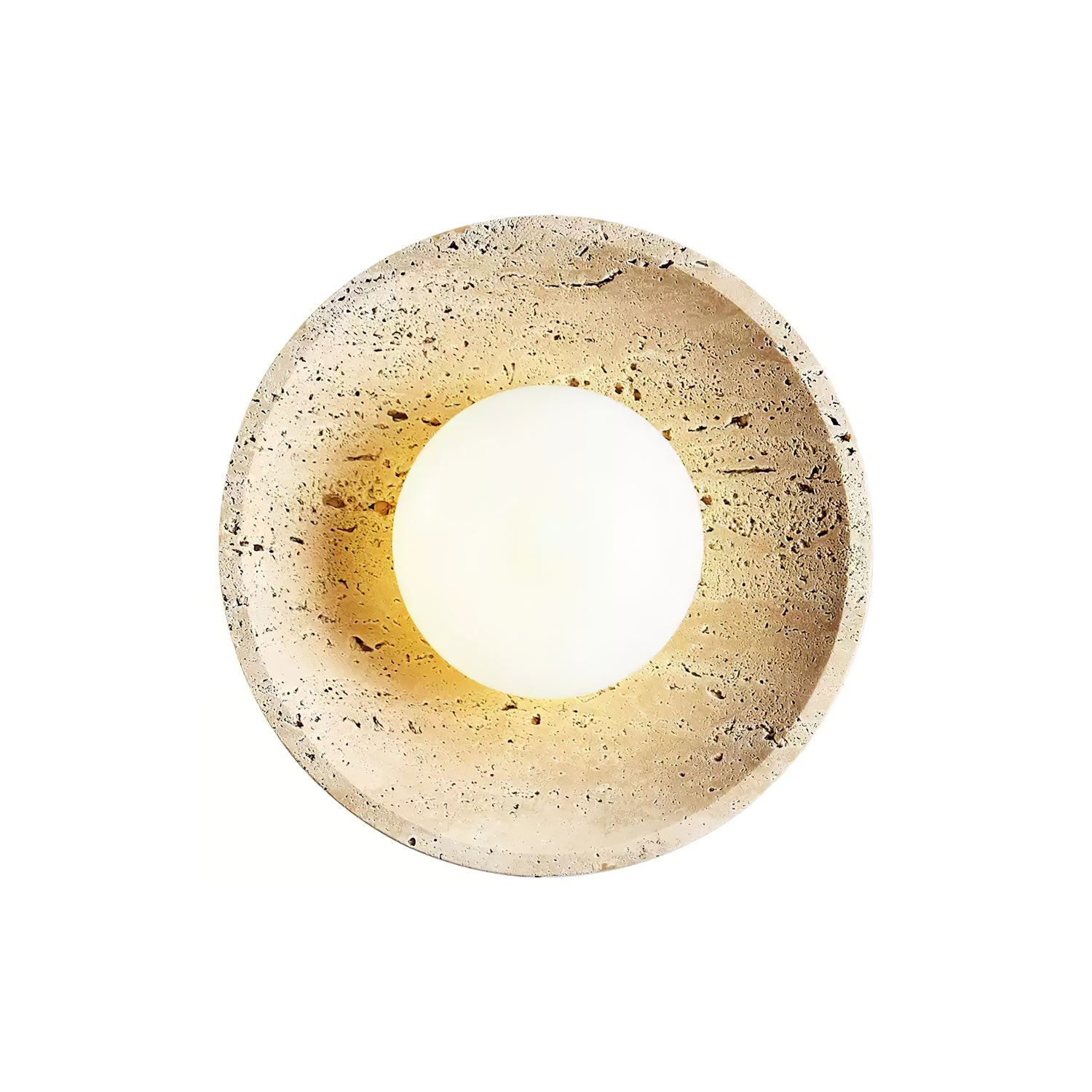 Retro Wabi Sabi Travertine Lunar Eclipse Wall Light G64