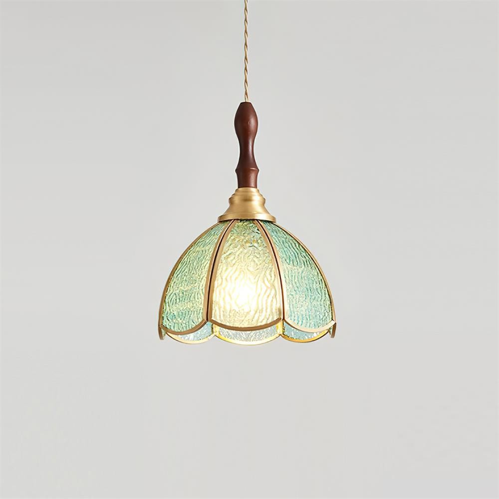 Vintage Tiffany Stanied Glass Pendant Lamp M237