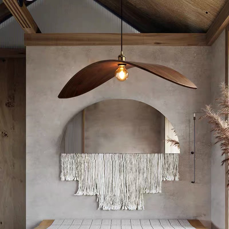 Wooden Dragonfly Pendant Light