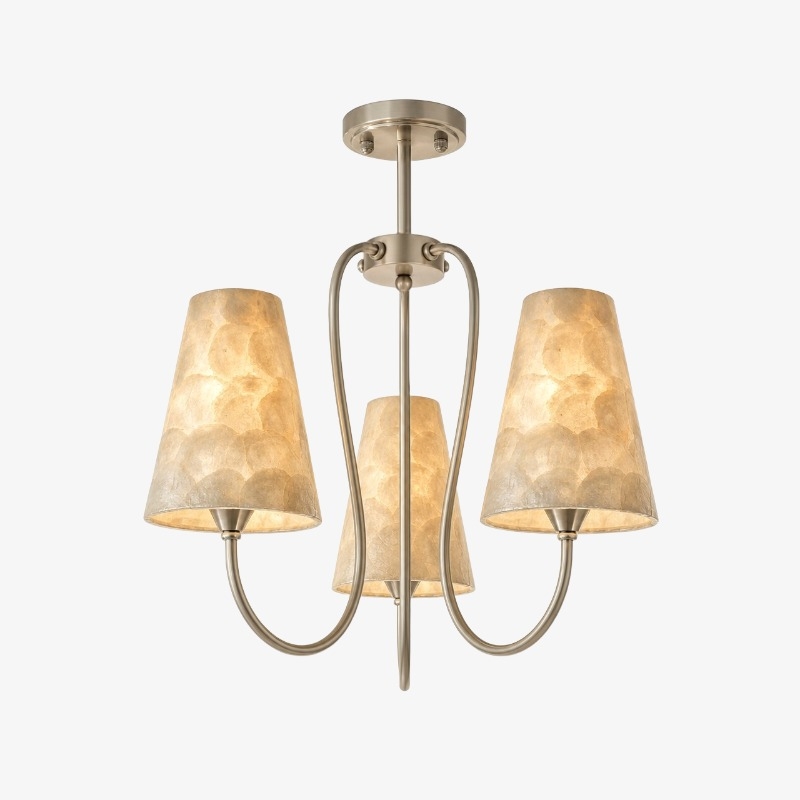 Micahell Modern Shell Pendant Light - Sculptural Multi-Head Chandelier for Living Room T2202
