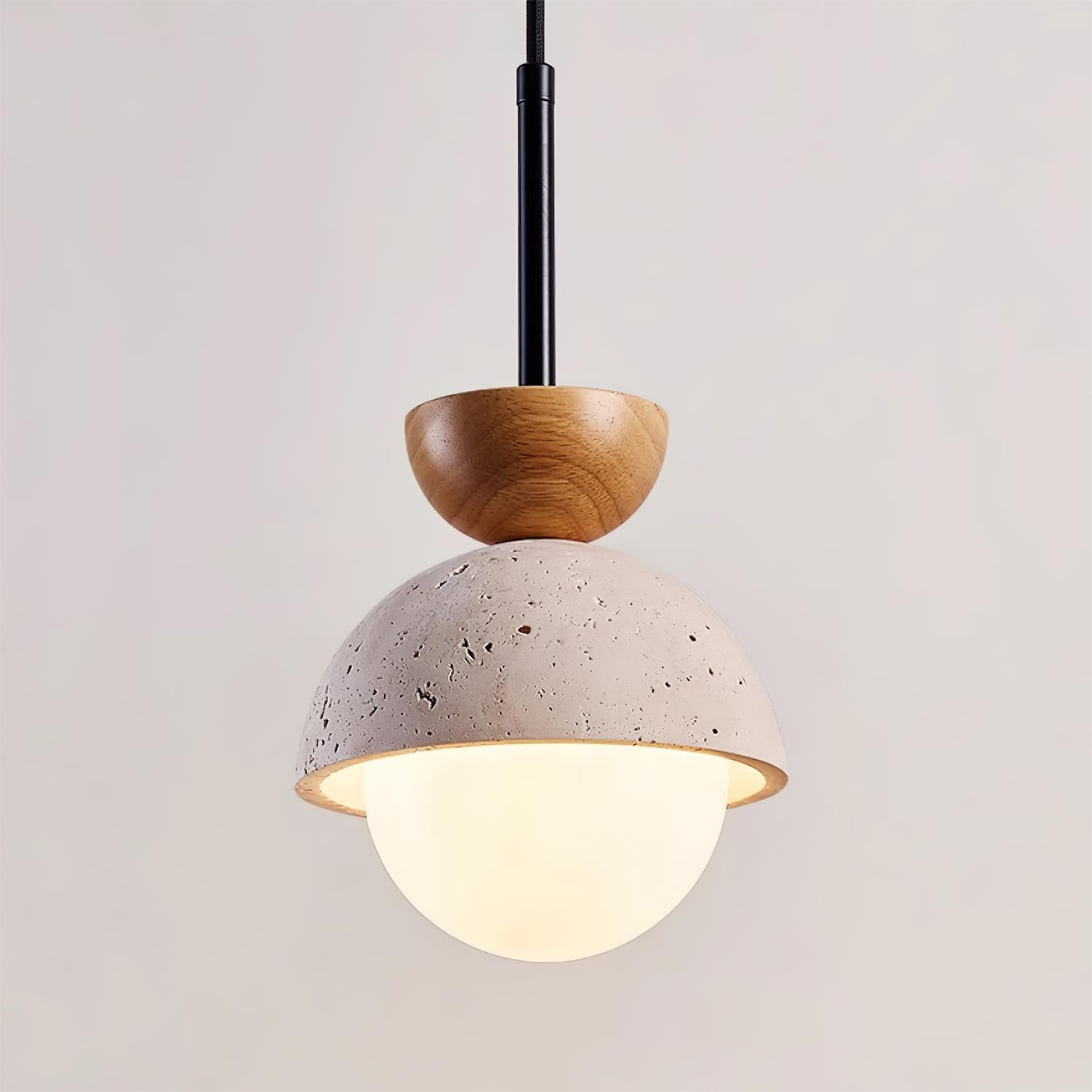 Natural Stone Spherical Pendant Light M159