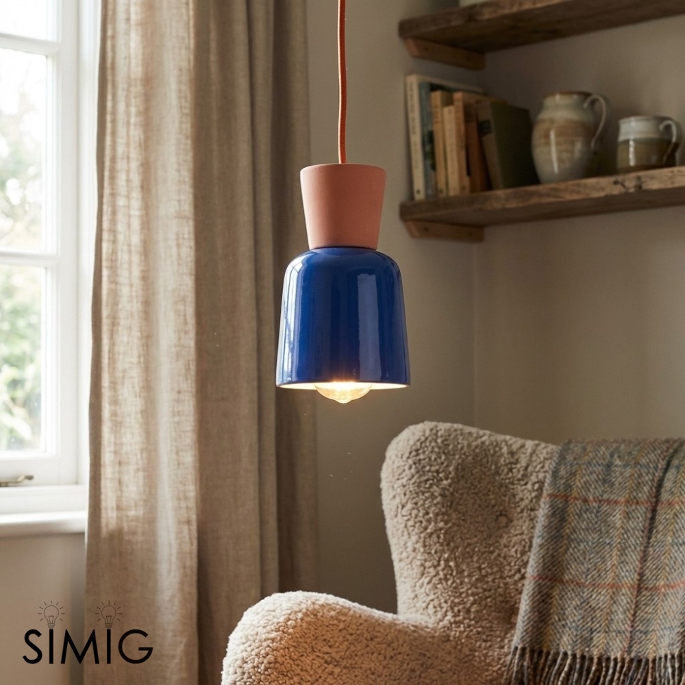 Chromara Colorful Bowl Pendant Light - Retro Iron Lamp for Dining T1159