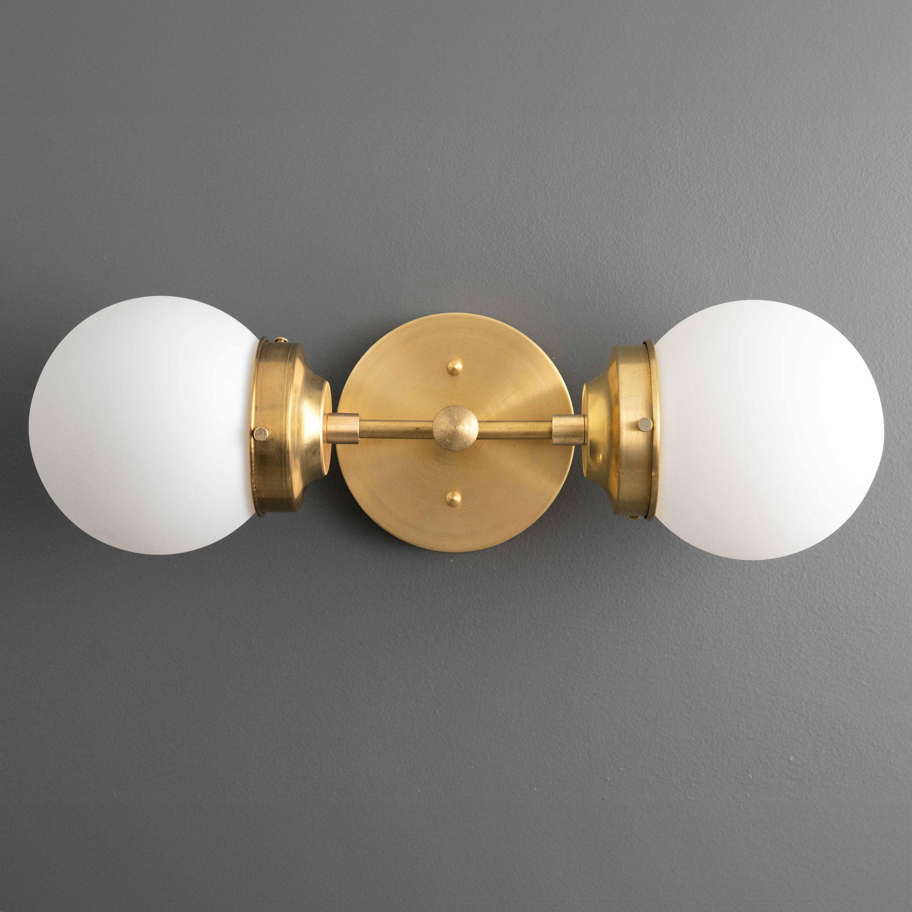Lumio Globe Modern Geometric Sconce - Two Light Bathroom Vanity Lighting T346