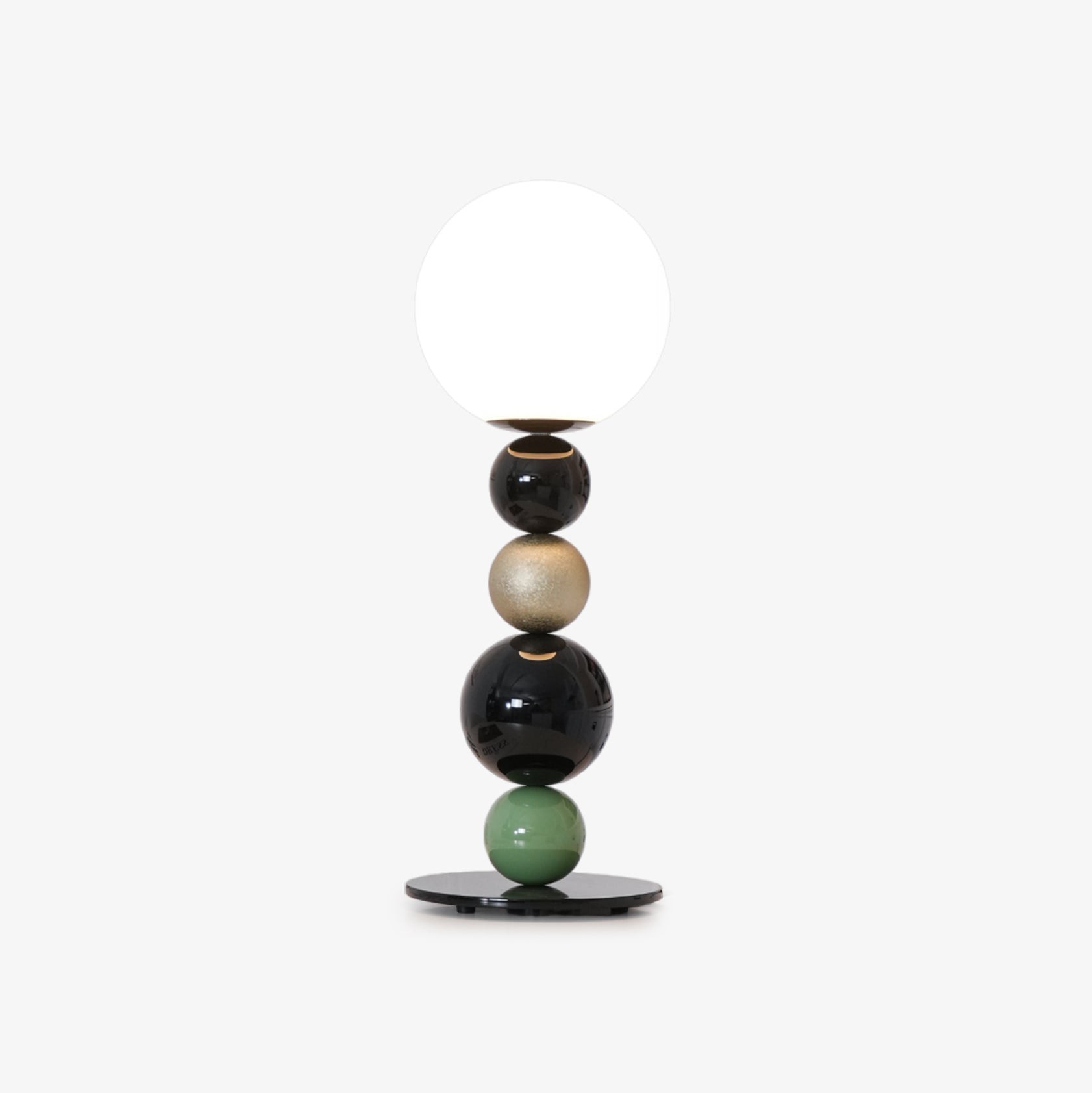 Round Balls Stacking Green Table Lamp M417