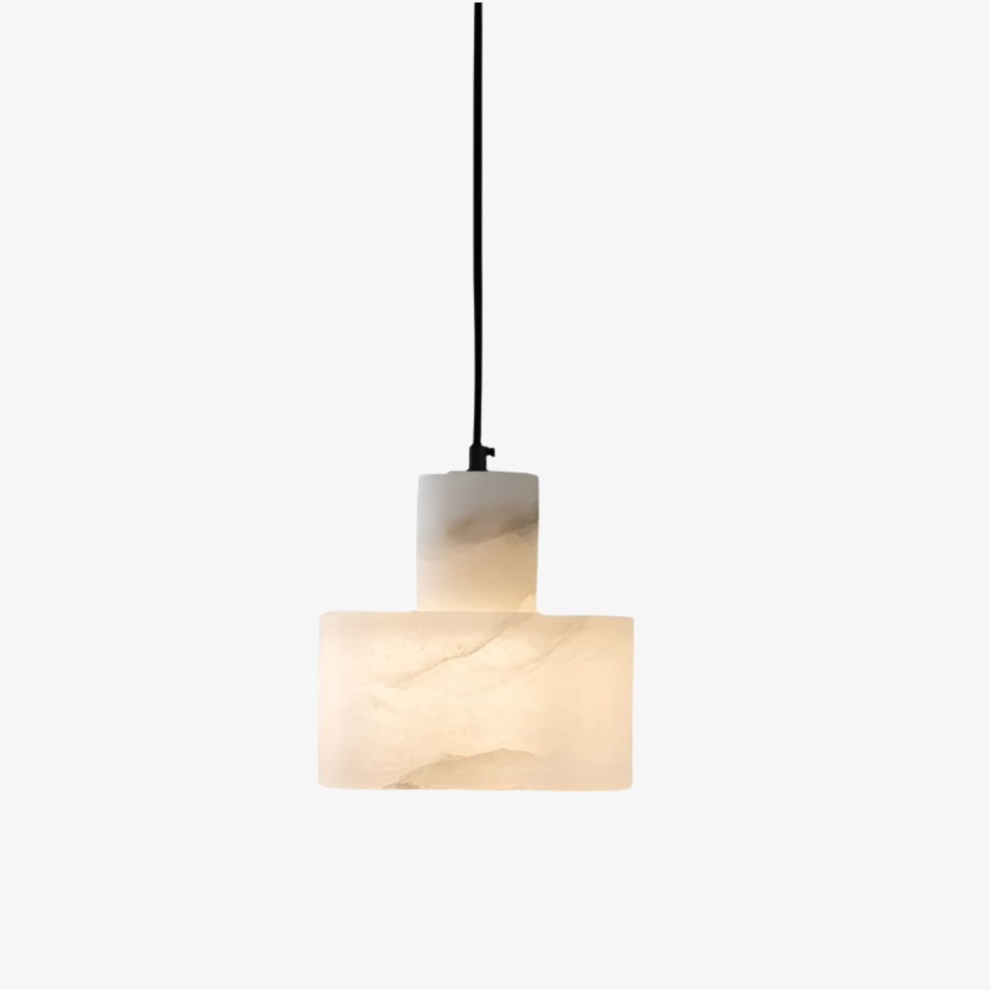 Cylorion Alabaster Pendant Lamp - Modern Minimalist Hanging Light for Dining Room T1158