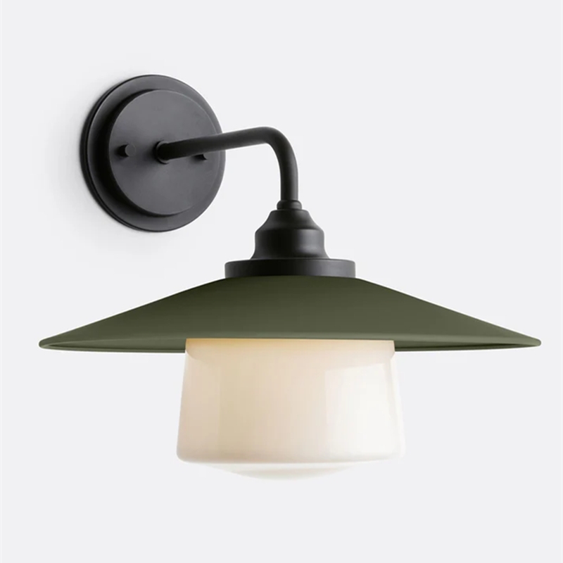 Cordax Utility-Inspired Wall Sconce - Metal and Glass for Indoor Outdoor Decor T1071