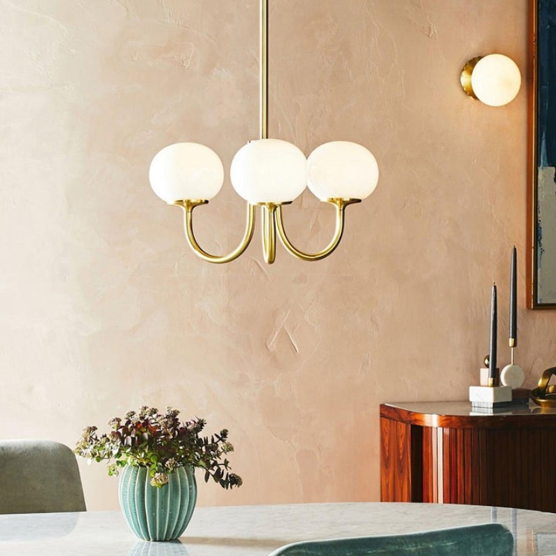 Bauhaus Glass Ball Marshmallow Chandelier S200