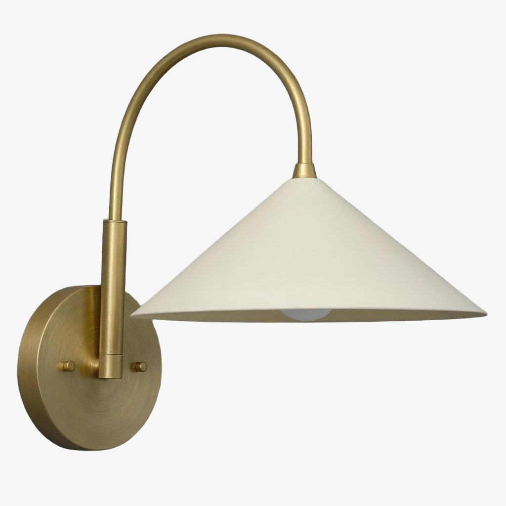 Curva Elegant Arc Cone Wall Sconce - Contemporary Reading Nook Wall Lighting T394