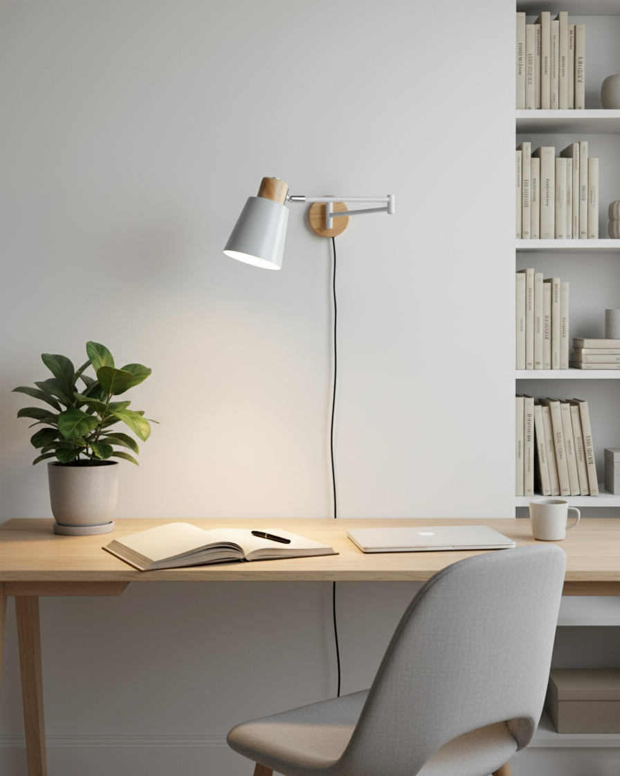 Collin Adjustable Plug In Wall Lamp T1489