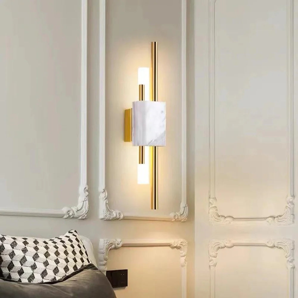 Refined Radiance Marble Accents Wall Light T2011