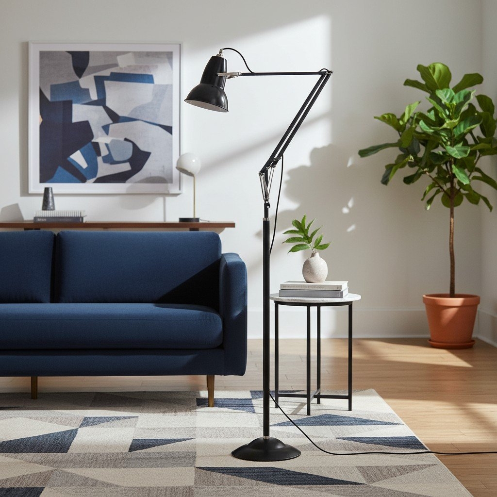 Modryx Refined Metal Floor Lamp - Adjustable Design for Reading Nook T553
