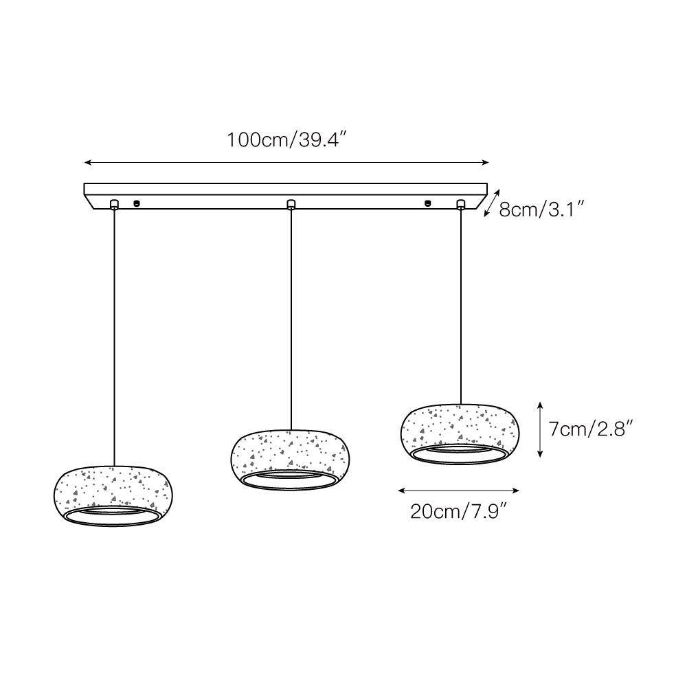 Travertine Drum Pendant Lamp T1832
