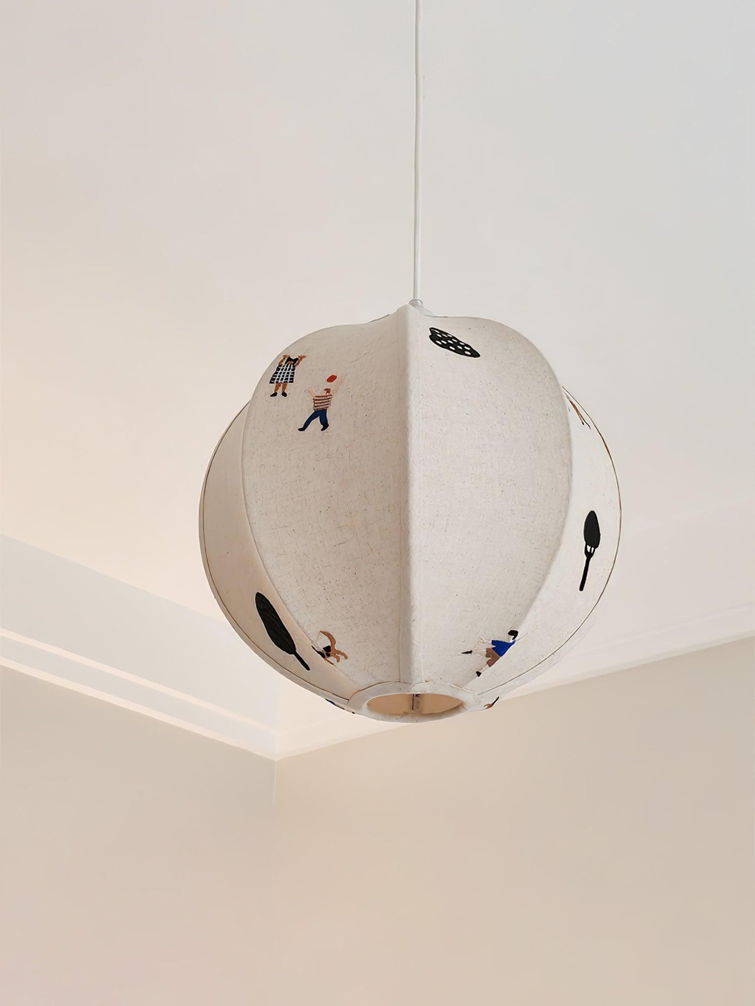 Park Embroidered Textile Pendant Lamp M337