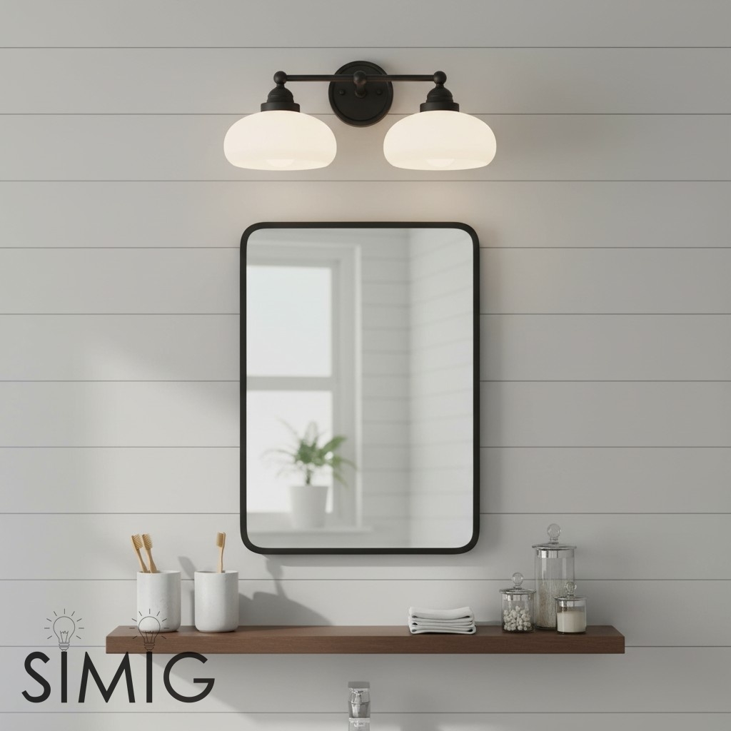 Riven Milk White Glass Globe Industrial Wall Lamp - Stairway Safety Light T1060
