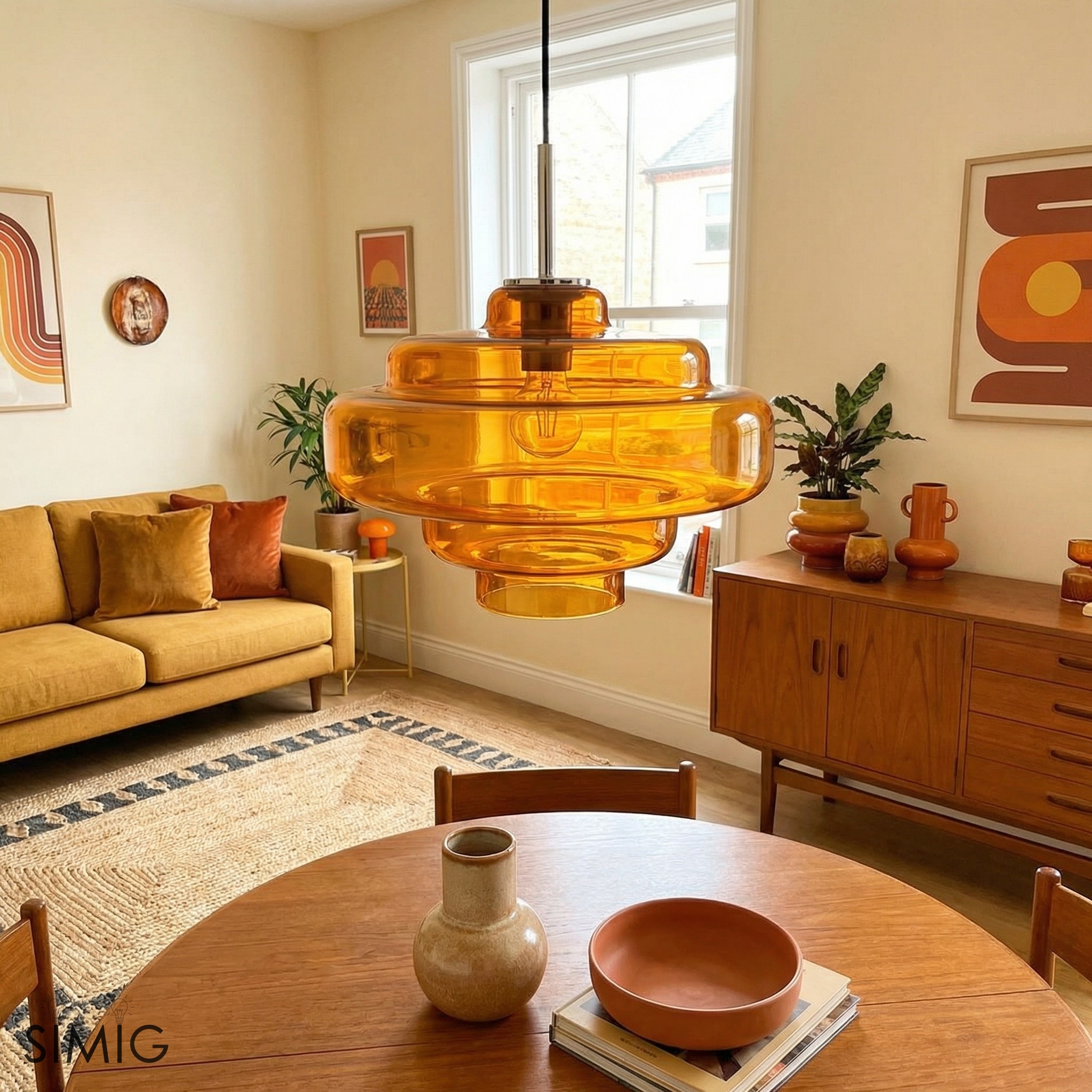 Koloro Multi-Layer Pendant Light - Vintage Metal and Glass for Living Room T277