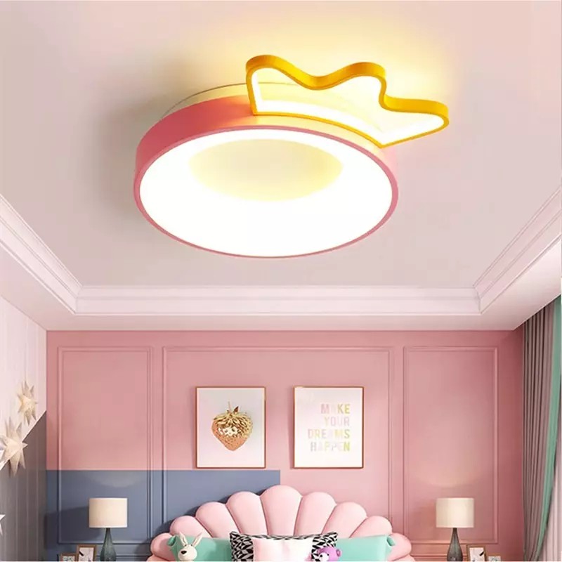 Cartoon Crown Led Ceiling Lamp S71