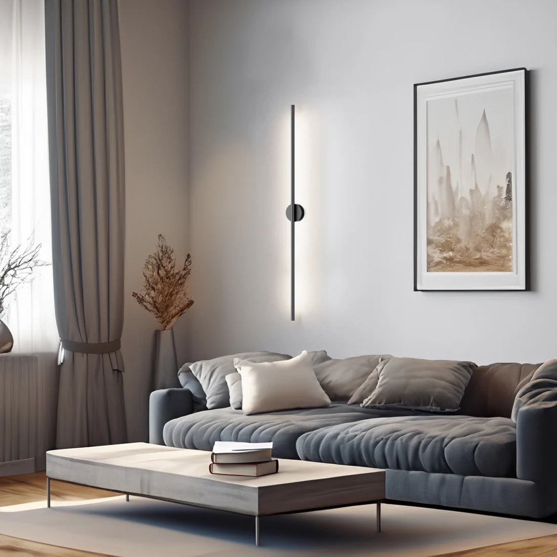 Modern Black Aluminum Wall Light T2074
