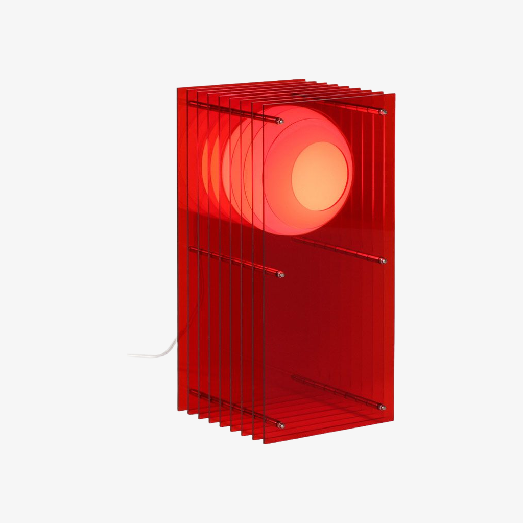 Geometric Layering Cuboid Lamp – Modern Acrylic Sunset Ambient Table Lamp S372