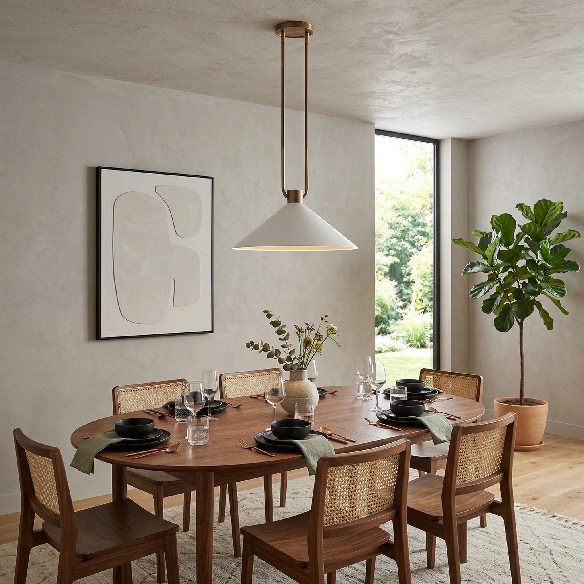 Vaxeuran Industrial Metal Cone Pendant Light - Modern Industrial Design for Kitchens and Dining T1223