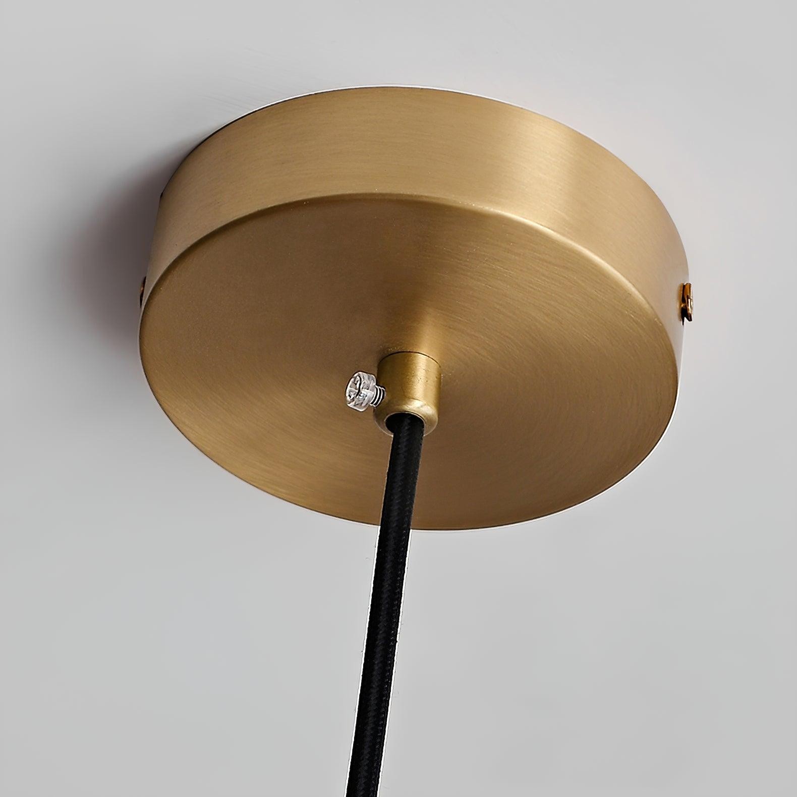 Classical Brass Alabaster Glass Pendant Lamp M318