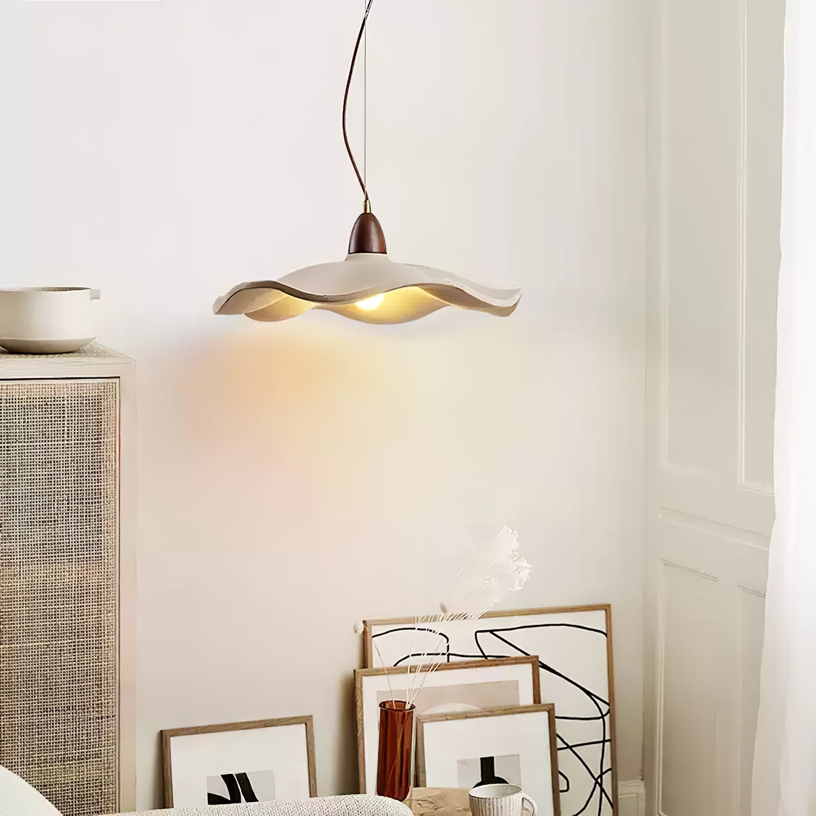 Japanese Wabi-Sabi Style Cement Wave Pendant Lamp M565