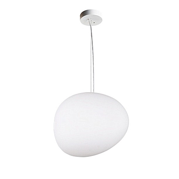 Pebble Orb Deco Milk Glass Pendant Light S161