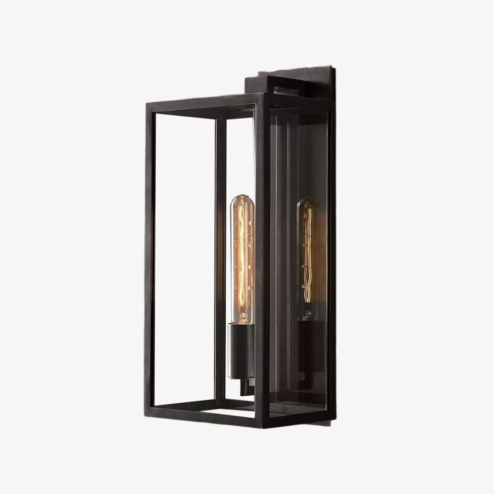 Classic Beckman Vintage Wall Sconce - Steel & Glass Linear Design T463