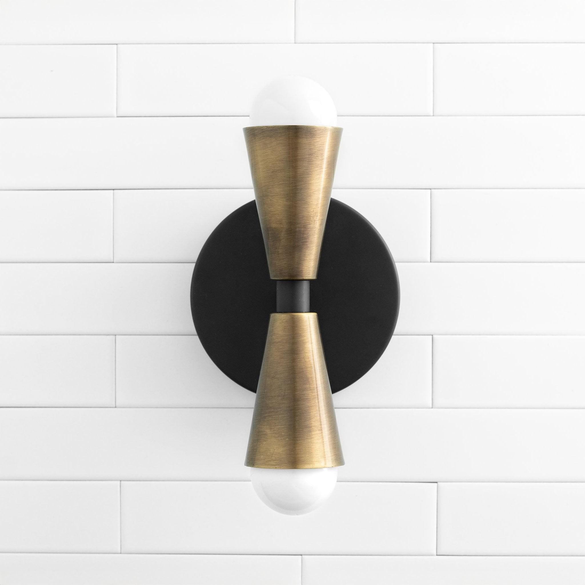 Pyralis  Cone Shade  Double Wall Light - Contemporary Living Room Glow T334