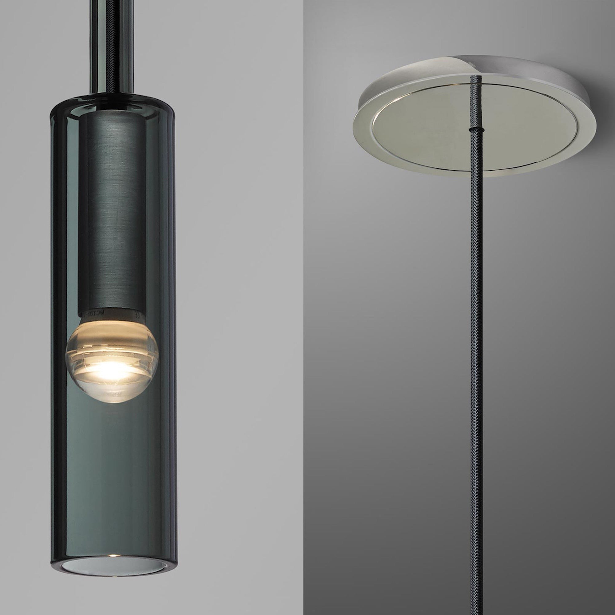 Modern Cylindrical Glass Pendant Light G42