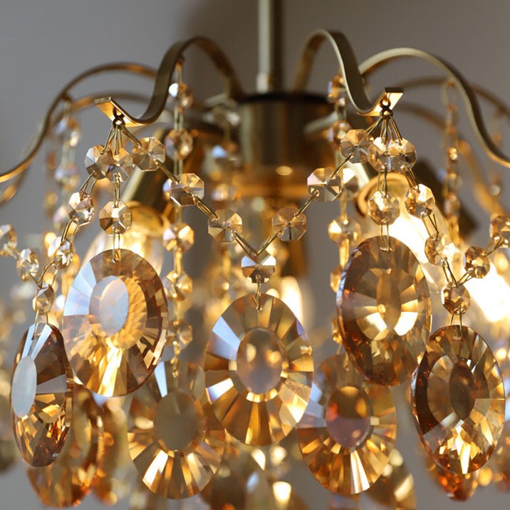 Vintage Sumptuous Teardrop Crystal Chandelier T258