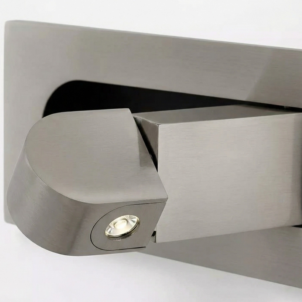 Noctiqo Adjustable LED Bedside Wall Light - Contemporary Design Metal Night Lamp for Home T1081