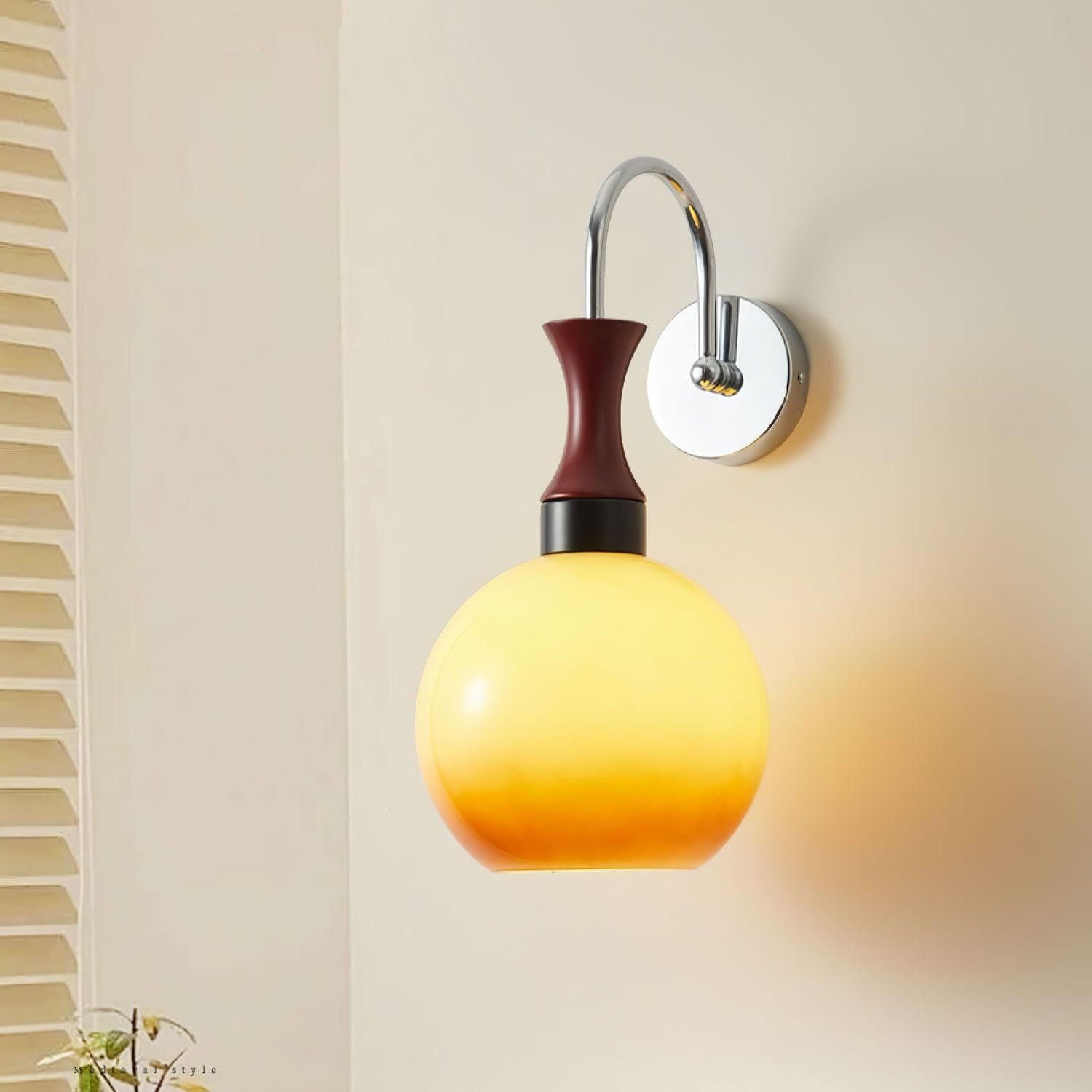 Spherical Yellow Wall Lamp M522