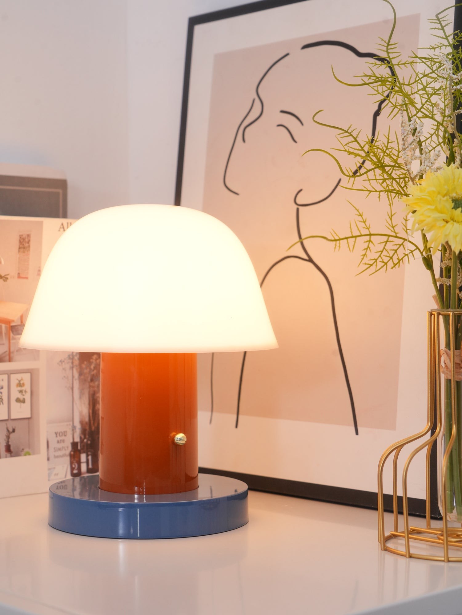 Minimalist Mushroom Cordless Table Lamp M528