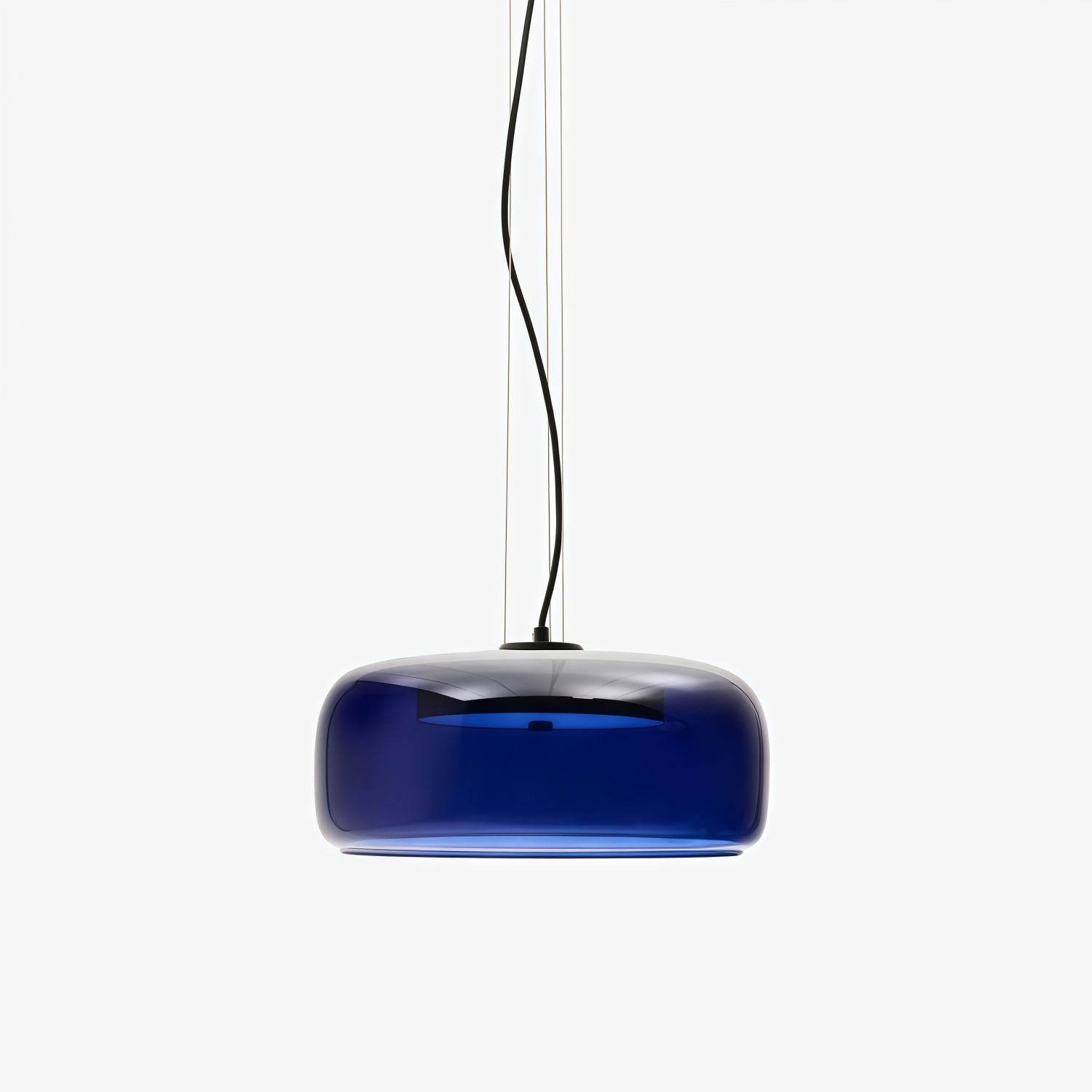 Lunorae Rounded Glass Pendant Lamp - Modern Sculptural Lighting for Living Room T1112