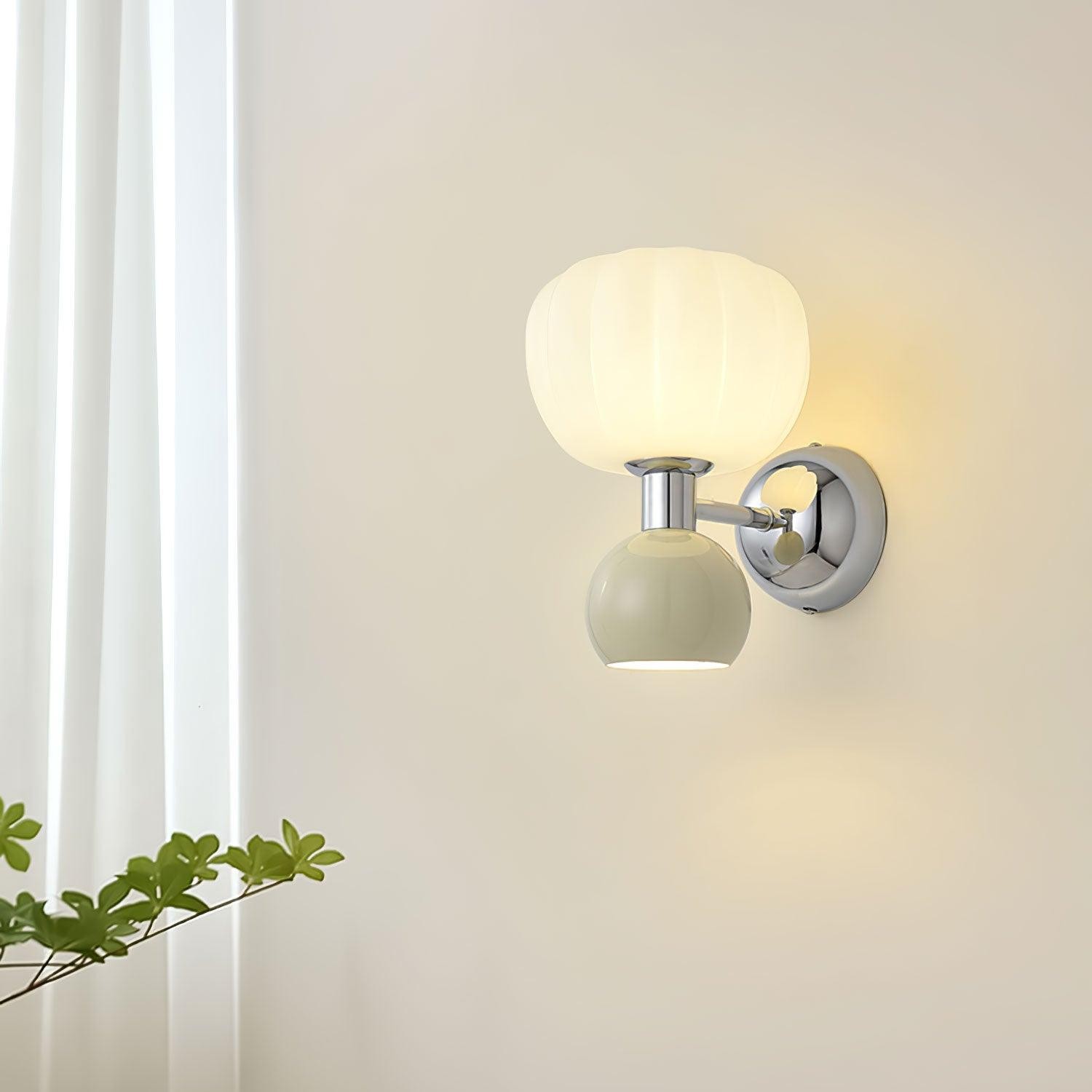 Cream Style Bedroom Bedside Pumpkin Wall Sconce M437